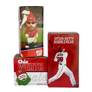 Set/3 Washington Nationals Jayson Werth Gnome, Bobblehead, & ChiaWerth MLB